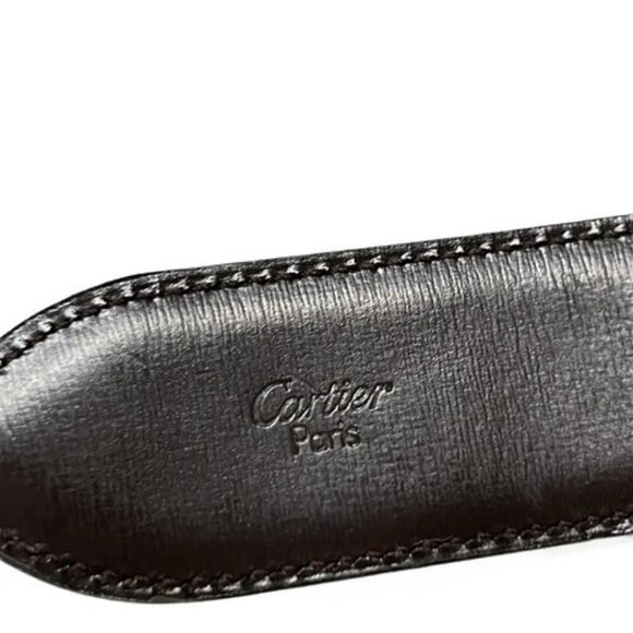 Cartier - Black Silver Leather Hardware Belt main image 5